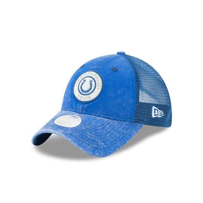 NFL Indianapolis Colts Womens Perfect Patch 9Twenty Adjustable (YHV3931) - Blue New Era Caps